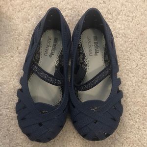 Mini Melissa + Jason Wu navy blue sandals toddler girl size 8